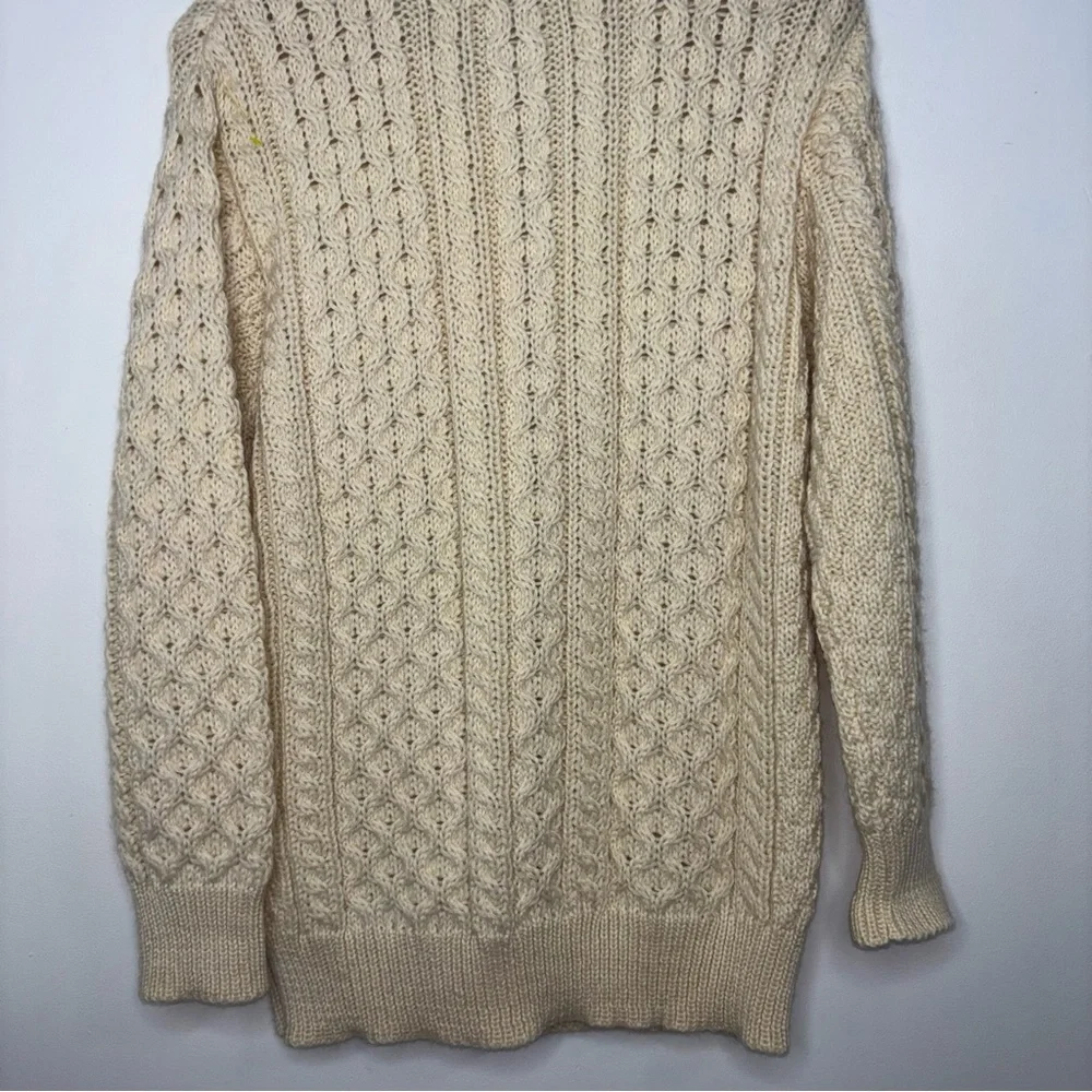 Arancrafts Sweater Women XL Wool Fisherman Cardigan Ireland - Picture 10 of 12